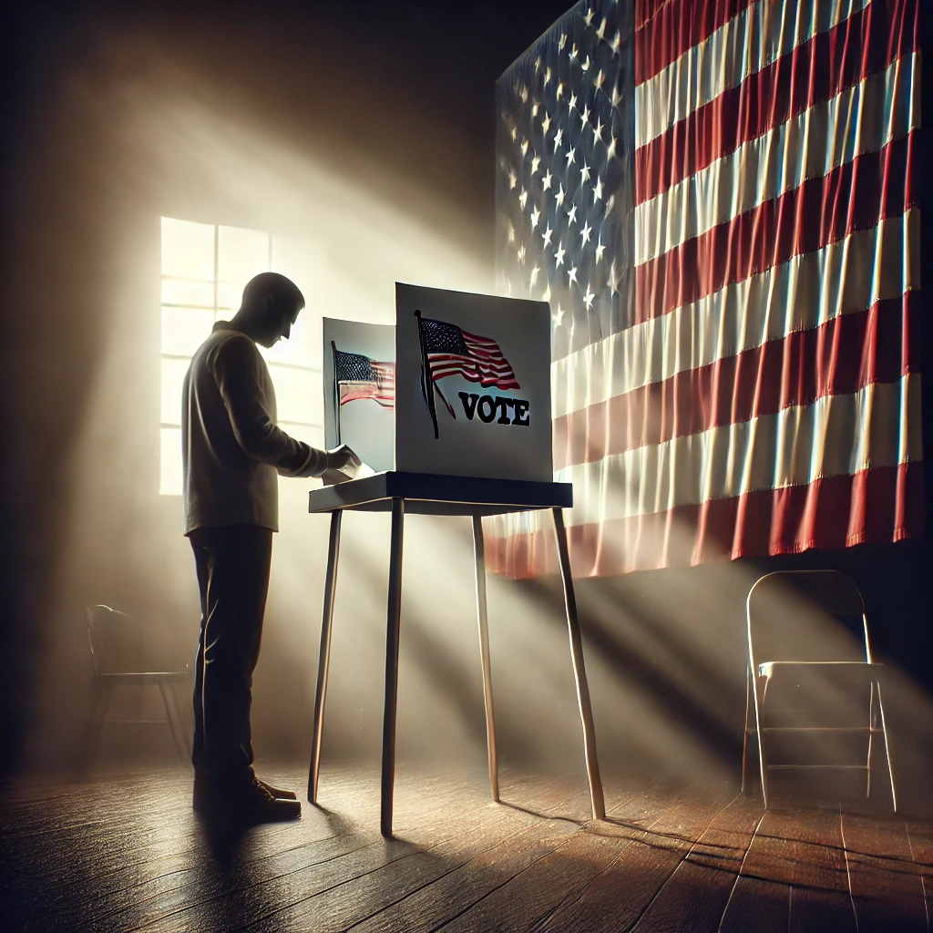 image showing a voting booth