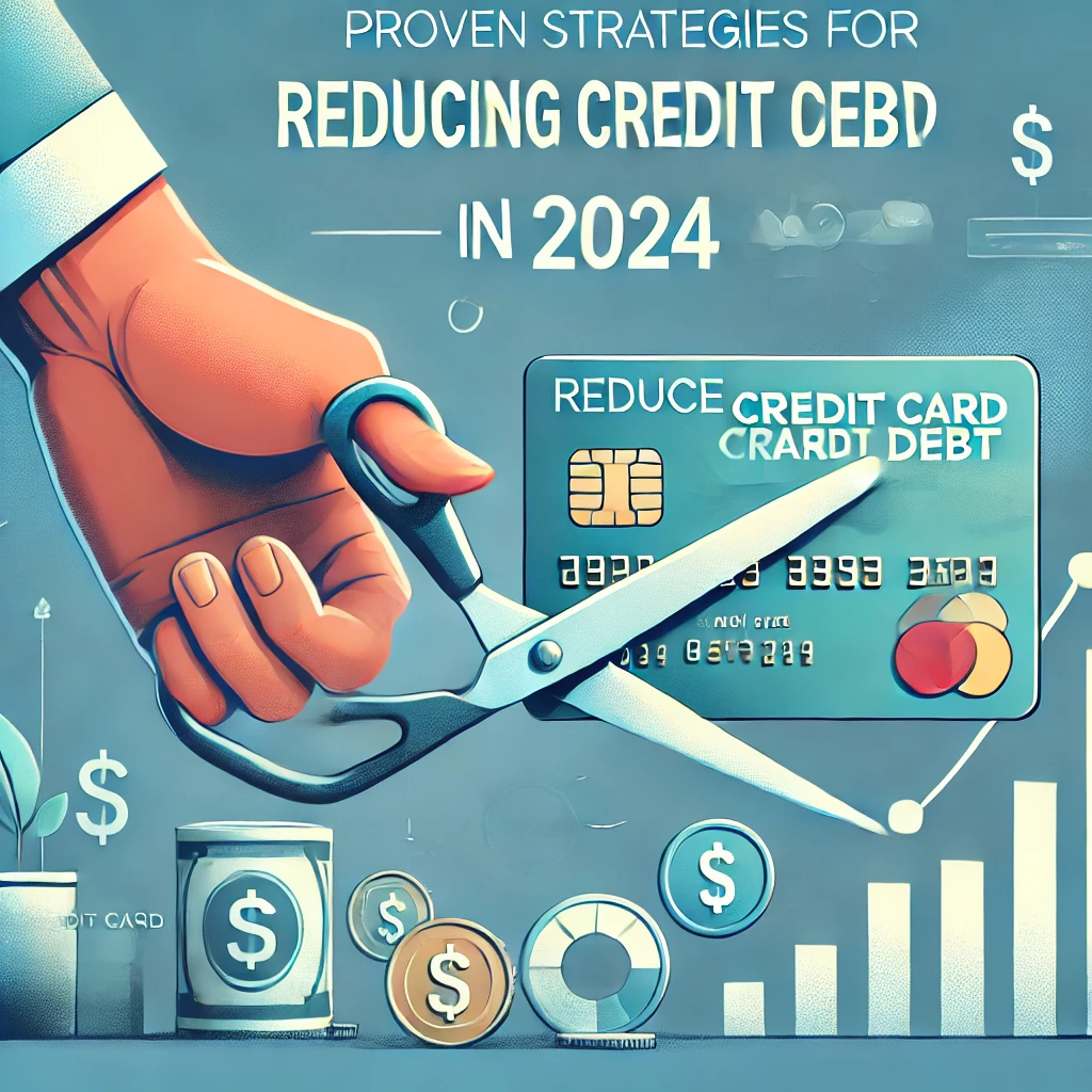 thumbnail for an article 'Proven Strategies for Reducing Credit Card Debt in 2024'.