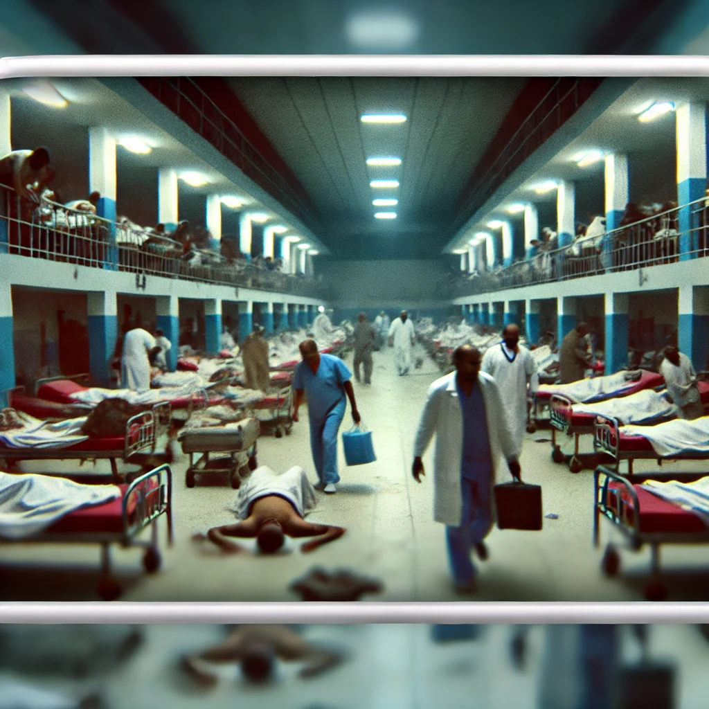 featuring a cinematic and realistic depiction of a hospital scene